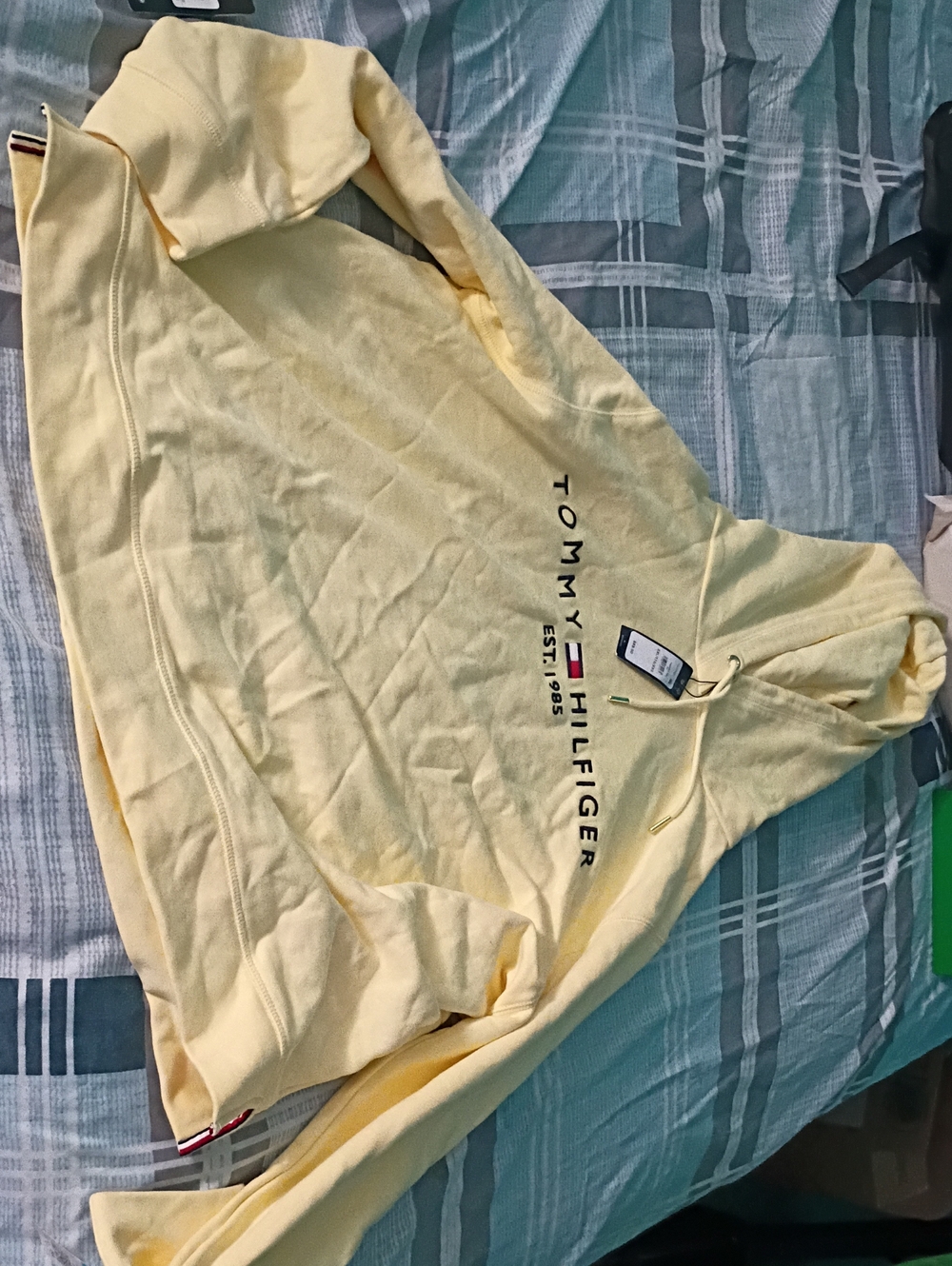 Tommy Hilfiger Pale Yellow Logo Pullover Hoodie
